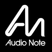 Logo von Audio Note mit stilisierten Buchstaben "A" und "N" auf schwarzem Hintergrund.